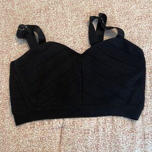 Kendall & Kylie Black Strappy Top